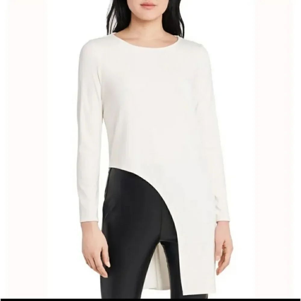 Vince Camuto High/Low Cutout Long Sleeve Tunic sz Med
